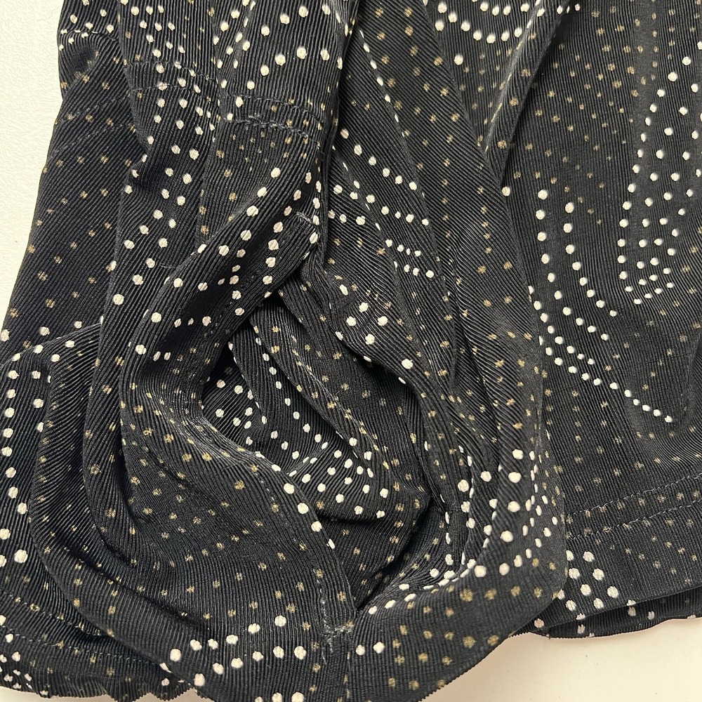 Vintage Touch Women Large Black/White Zipper Jacket Blouse W/pockets Witchy Goth - Picture 9 of 9